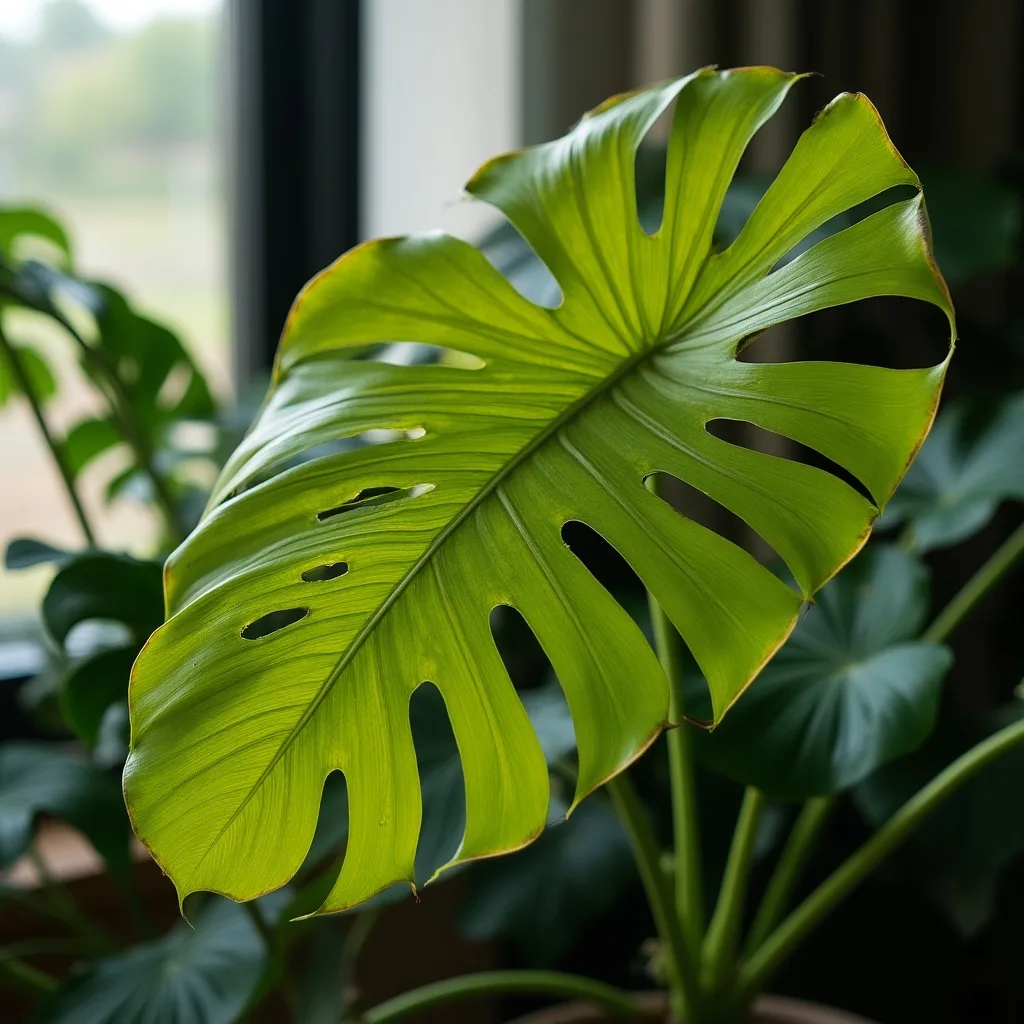 Image 2 : Couper les feuilles de Monstera entièrement jaunes ou abîmées