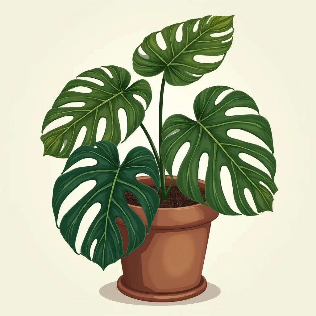 Häufige Ursachen für gelbe und hängende Monstera-Blätter Bild 1