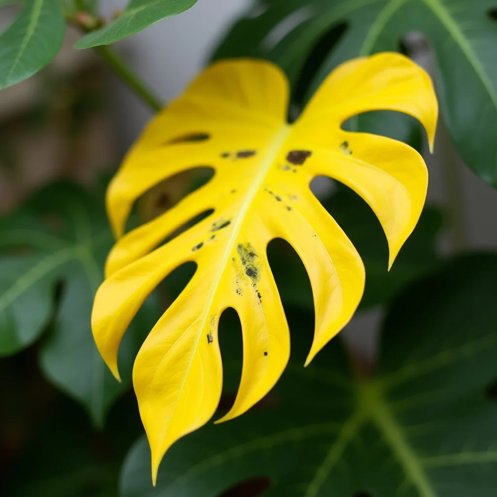 Common Causes of Yellowing Monstera Siltepecana Leaves image 1