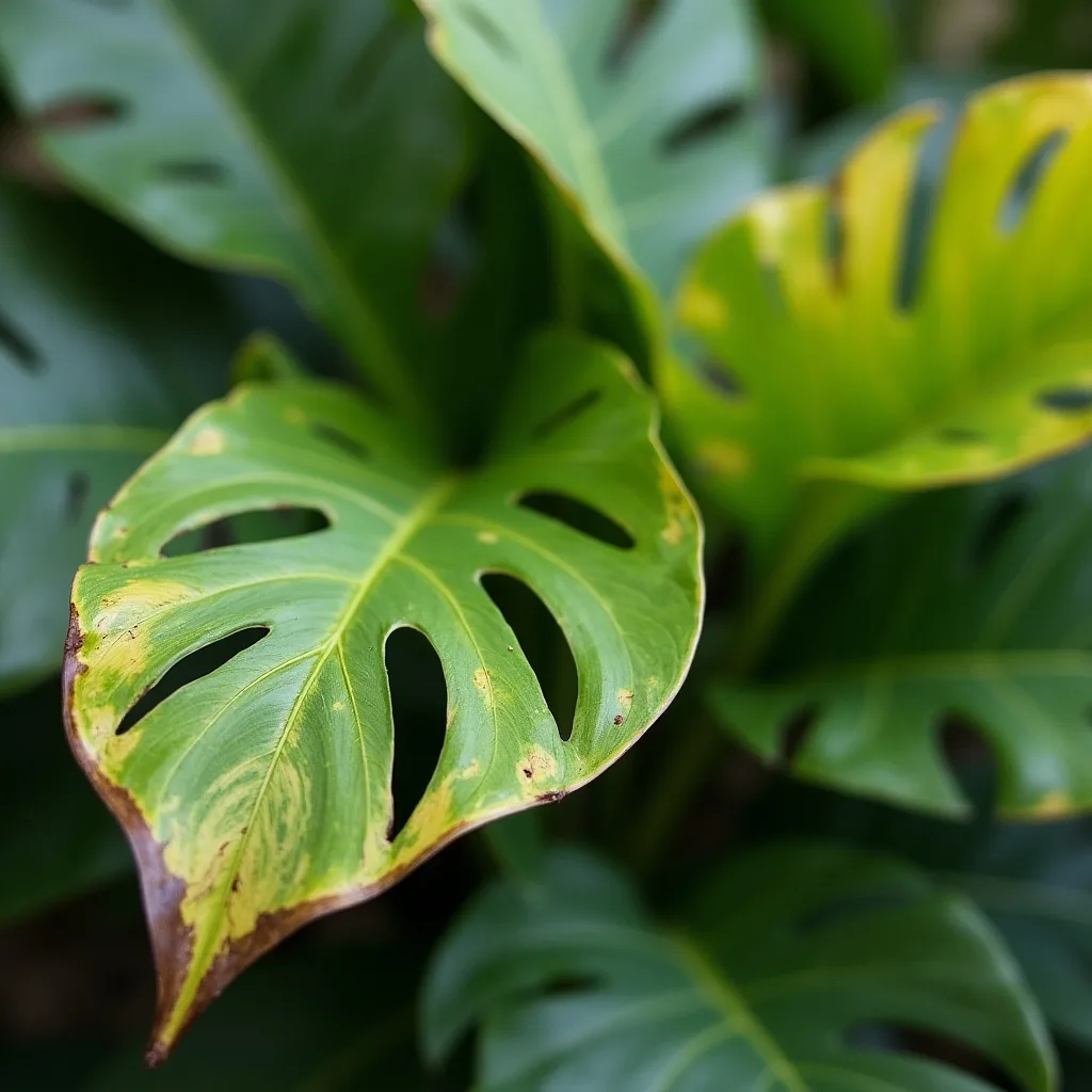 Image 3 : Causes courantes du jaunissement des feuilles de Monstera